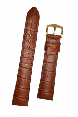 Hirsch 'London' M Golden Brown Leather Strap, 17mm - 04207179-1-17