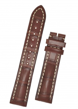 Hirsch 'Capitano' 22mm Matt Brown Alligator Leather Strap - 04807019-0-22