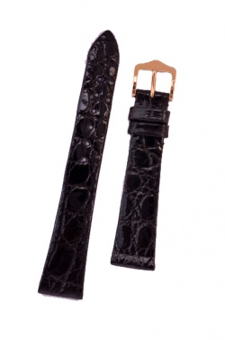 Hirsch 'Prestige' M 19mm Black Leather Strap  - 02208150-1-19