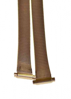 Gold plated fold over clasp watch bracelet - 10-14mm - foldgp10-14mm