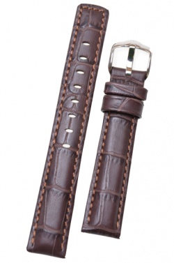 Hirsch 'Grand Duke' XL 24mm Brown Leather Strap  - 02528210-2-24