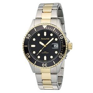 Gents quartz Accurist 2 Tone gold plated bracelet watch - MB822B