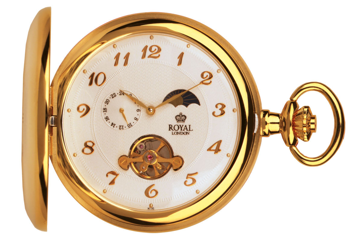 Royal London Half Hunter Mechanical Pocket Watch - 90006-02