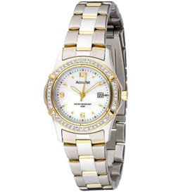 Ladies Accurist stone set bracelet sparkle watch - LB1541P