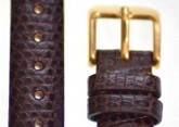 Genuine Brown Lizard Skin Watch Strap 14mm
