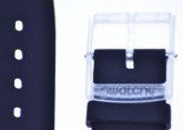 Swatch Black Rubber Skin Strap  Black Classiness