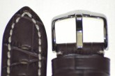 Hirsch 'Knight' XL 20mm Brown Leather Strap 