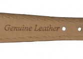 Flat Croc Style Black Leather Watch Strap 10mm