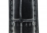 Hirsch 'LouisianaLook' Black Leather Strap, 22mm