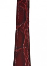 Flat Croc Style Burgundy Leather Watch Strap 12mm