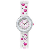 Girls Flik Flak Angelic Hello Kitty Strap Watch FFL005