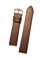 Hirsch 'Diamond calf'' Brown Leather Strap,L, 19mm