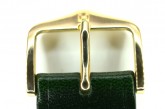 Hirsch 'Osiris' L Green Leather Strap, 18mm