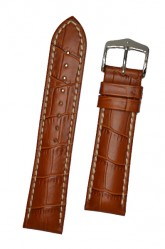 Hirsch 'Modena' Honey Leather Strap, 22mm