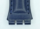 Hirsch Arizona,  Watch Strap for Swatch Chronos in Blue, 19mm, Steel Buckle 