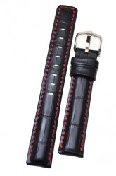 Hirsch 'Grand Duke' XL High Tech 20mm Black Leather Strap 