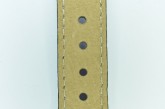 Hirsch 'Crocograin' Medium White Leather Strap, 14mm