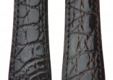 Hirsch 'Genuine Croco' 18mm Brown Leather Strap 