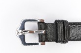 Hirsch 'Camelgrain' XL 18mm Black Leather Strap 