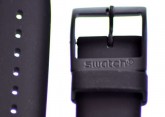 Swatch Black Rubber Watch Strap 'Black Rebel' 