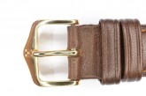 Hirsch 'Camelgrain' L 22mm Brown Leather Strap 