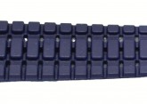 Hirsch 'Andy' Performance 20mm Black and Blue Strap