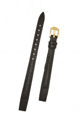 Hirsch 'Rainbow' M Black Openended Leather Strap, 08mm