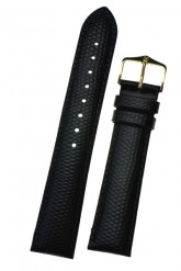 Hirsch 'Rainbow' L Black Leather Strap, 19mm