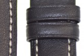 Hirsch 'Heavy Calf' 22mm Black Leather Strap 