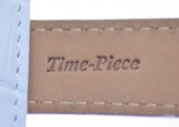 Padded Crocodile White Leather Watch Strap 10mm