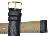 Hirsch 'Rainbow' M Black Openended Leather Strap, 08mm