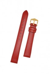 Hirsch 'Umbria ' M Red Leather Strap, 16mm