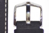 Hirsch 'Mariner' 20mm Black Leather Strap 