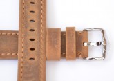 Hirsch 'Terra' Tan Leather Strap, 26mm