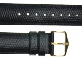 Hirsch 'Rainbow' Black Leather Strap, 12mm