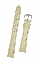 Hirsch 'LouisianaLook' M Beige Leather Strap, 12mm