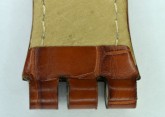 Hirsch Louisiana, Watch Strap for Swatch Chronos in Golden Brown, 19mm, Steel Buckle 