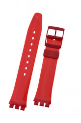 Swatch Strap Classic Red  'Cherry Berry' 17mm AGR154