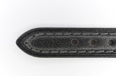 Hirsch 'Camelgrain' XL 18mm Black Leather Strap 