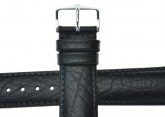 Hirsch 'Highland' Black, Leather Watch Strap 20mm