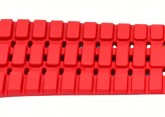 Hirsch 'Andy' Performance 22mm Black and Red Strap