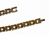 Gold plated fold over clasp watch bracelet -14mm