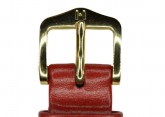 Hirsch 'Umbria ' M Red Leather Strap, 16mm