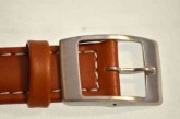 Swatch Tan Leather Mid Irony Watch Strap 'Tan & White stitching'
