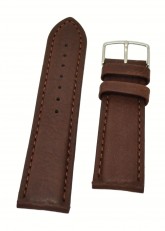 Waterproof Brown Leather Watch Strap 22mm