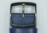 Hirsch Arizona,  Watch Strap for Swatch Chronos in Blue, 19mm, Steel Buckle 