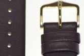 Hirsch 'Diamond calf'' brown Leather Strap, 20mm