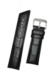 Hirsch 'Princess' Black Leather Strap, 22mm
