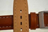 Swatch Tan Leather Mid Irony Watch Strap 'Tan & White stitching'