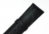 Hirsch 'Lord' Black Leather Strap, 18mm